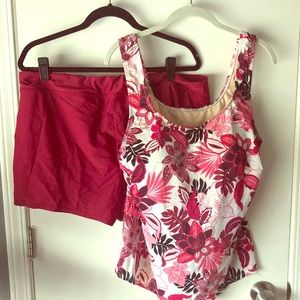 Tankini with swim shorts